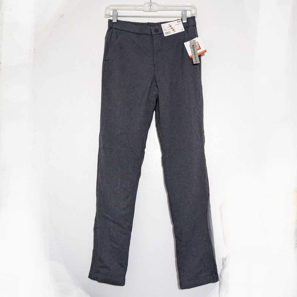NWT Uniqlo Women's Blocktech Warm Lined Dress Casual Pants,Gray,sz XXS (Asian S)